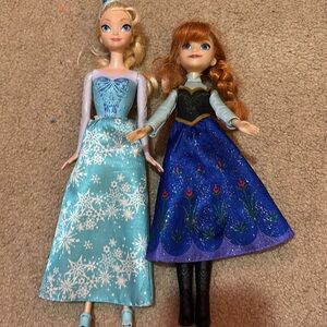 Elsa and Anna dolls